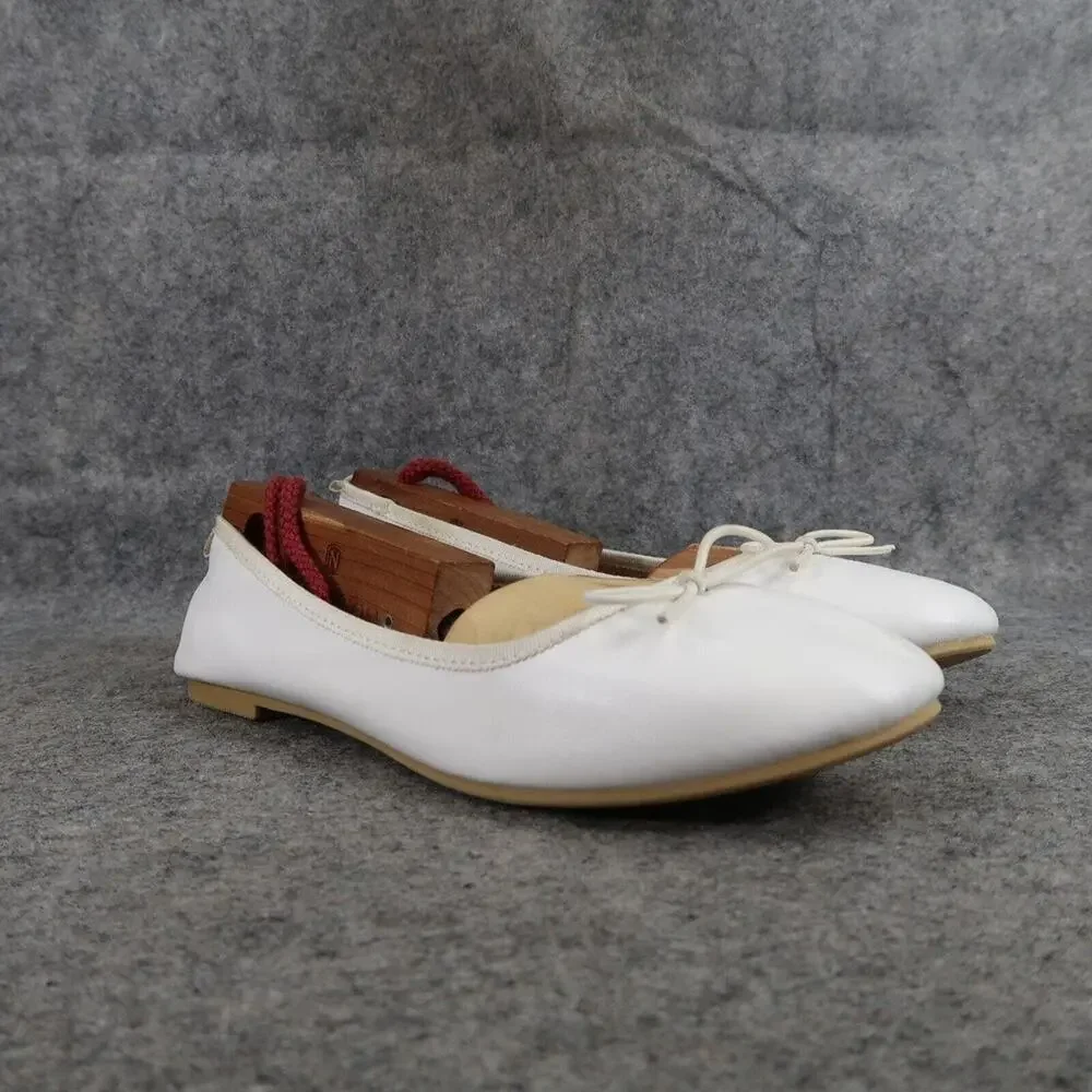 Cat & Jack Shoes Kids 4 Ballet Flats Slip On White Bow Classic Girls Fashion